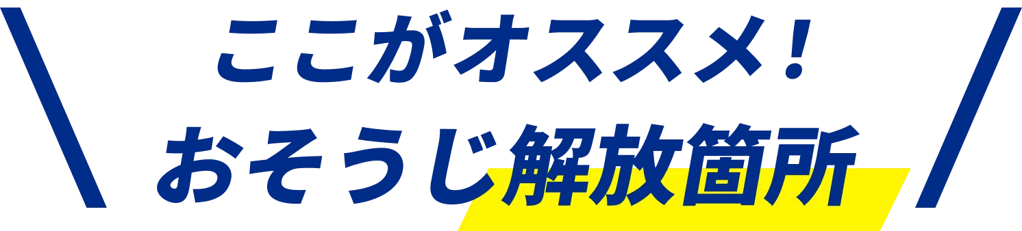 ここがオススメ！おそうじ解放箇所