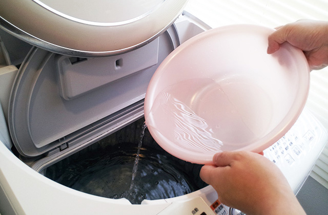 汚れをふやかす