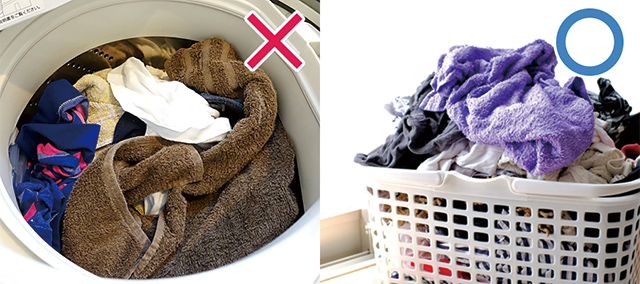 洗濯後、衣類を洗濯機の中に入れたままにしない