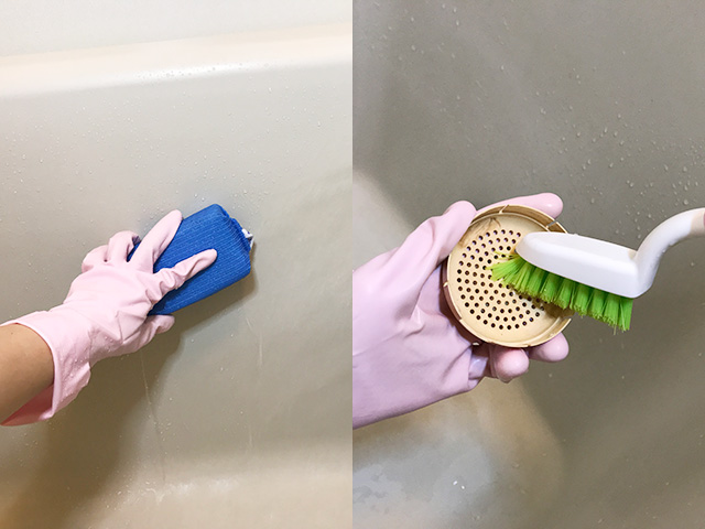 お湯を抜き、再度追い焚きをしてすすぐ