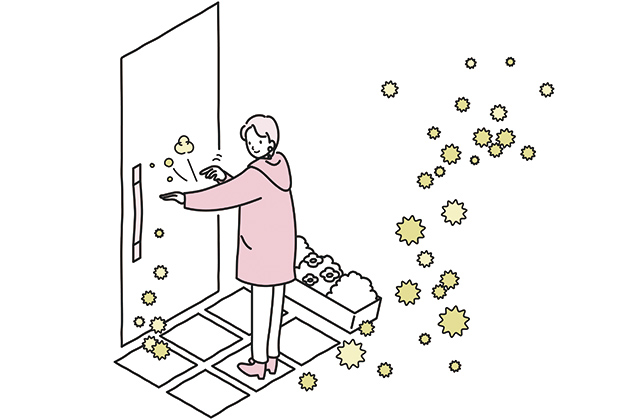 花粉を室内に持ち込まない工夫