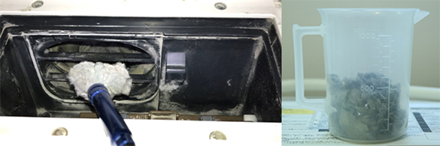 乾燥フィルターのクリーニング事例②パナソニック製ドラム式洗濯機