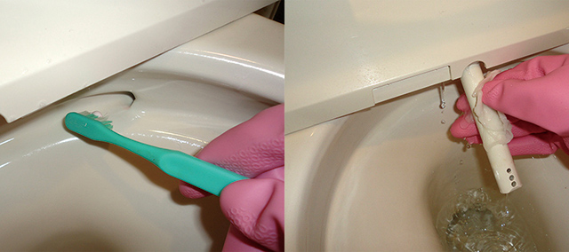 トイレの温水洗浄ノズルの掃除方法