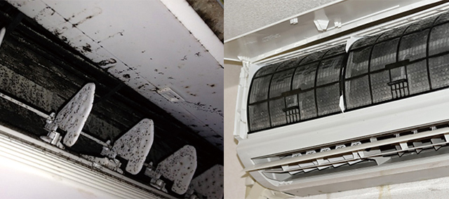 エアコン内部の汚れ