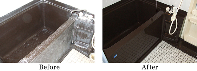 「浴室コーティング」Before After