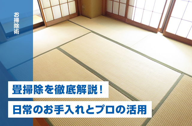 畳の掃除の仕方を徹底解説！キレイに保つ日常のお手入れからプロの活用まで