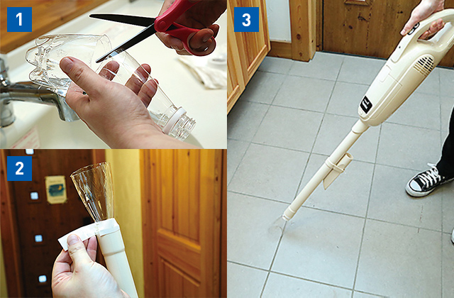 玄関タイルの掃除方法 簡易ノズルの作り方