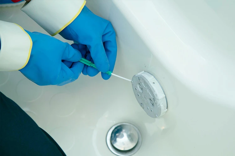 浴室（風呂釜）の追い焚き配管除菌クリーニング